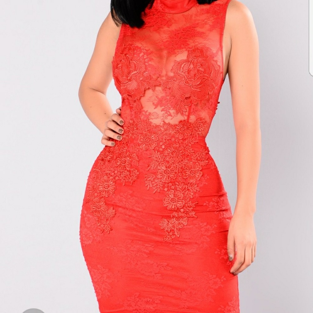 Red Lace Dress